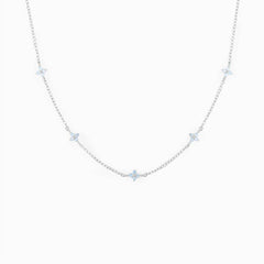 Ins Style Fashion Blue Flower Necklace Vacation Beach Travel Spring Summer Jewelry - ProTrendyz