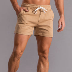 Solid Color Men's Sports Running Fitness Casual Shorts