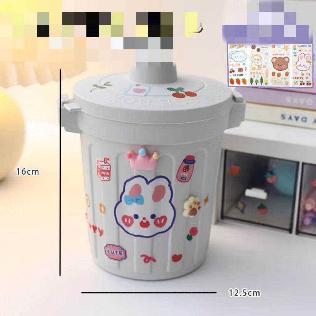 Desktop Trash Can Desk Organizer Bucket Office Mini Bear Trash Can - ProTrendyz