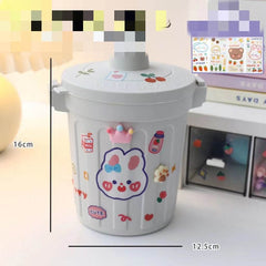 Desktop Trash Can Desk Organizer Bucket Office Mini Bear Trash Can - ProTrendyz