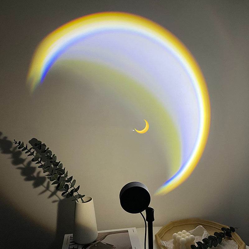 INS USB Moon Lamp LED Rainbow Neon Night Sunset Light Projector Photography Wall Atmosphere Lighting For Bedroom Home Decor - ProTrendyz