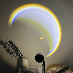 INS USB Moon Lamp LED Rainbow Neon Night Sunset Light Projector Photography Wall Atmosphere Lighting For Bedroom Home Decor - ProTrendyz