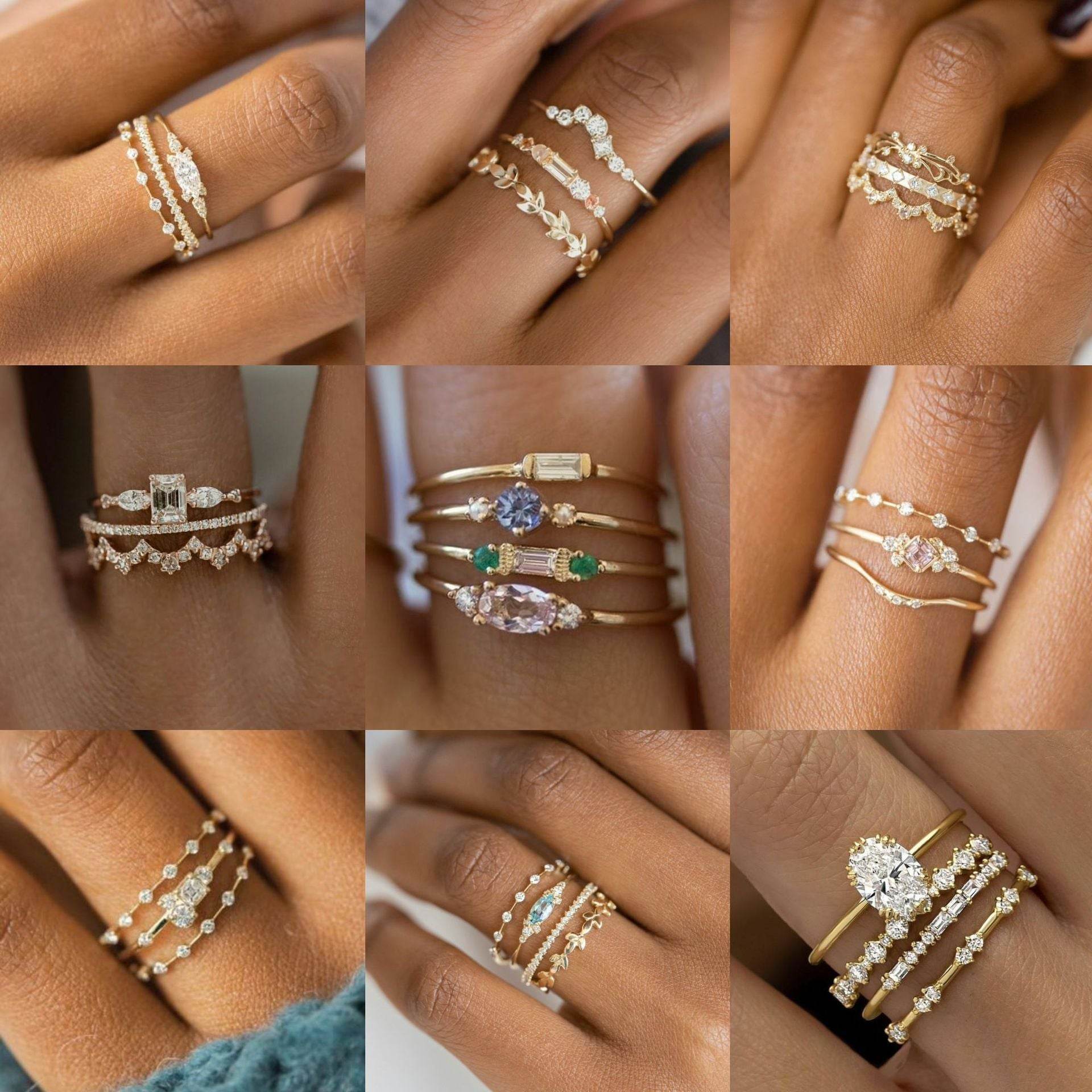 Gold Ring Fashion Ladies Three-piece Set - ProTrendyz