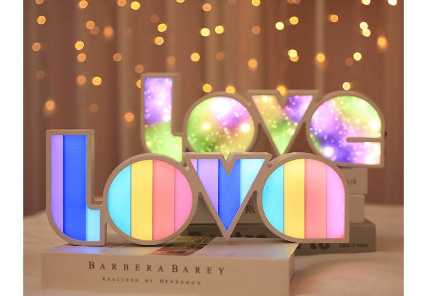 Valentines Day Decor LED LOVE Light Valentines Day Gift For Girlfriend Bithday Wedding Party Decoration Romantic Wedding Decor - ProTrendyz