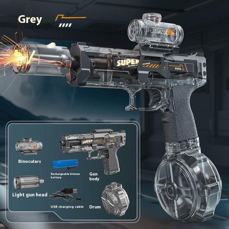 LED Lights Electric Water Guns Children Simulated Shooting Recoil Powerful Automatic Water Spray Gun Kids Summer Outdoor Toys - ProTrendyz