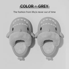 Winter Shark Slippers Detachable Warm Fuzzy Slippers Bedroom House Shoes Women - ProTrendyz