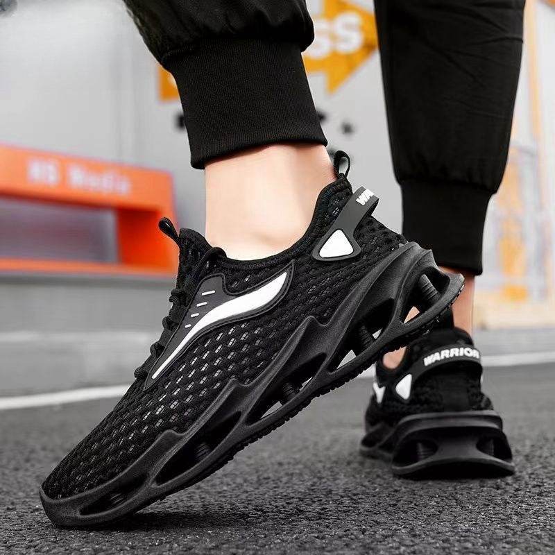 Men's Lace-up Sneakers Mesh Sports Shoes Fashion Hollow-sole Low Top Running Shoes - ProTrendyz