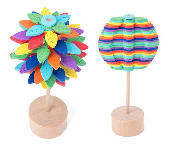 Solid Wooden Rotating Lollipop Fischer Series Creative Ornaments Decompression Toys Decompression Artifact Gyro - ProTrendyz