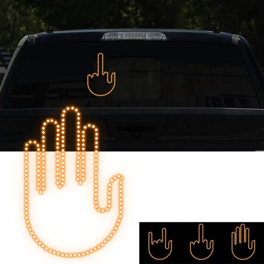 Funny New LED Illuminated Gesture Light Car Finger Light With Remote Road Rage Signs Middle Finger Gesture Light Hand Lamp - ProTrendyz