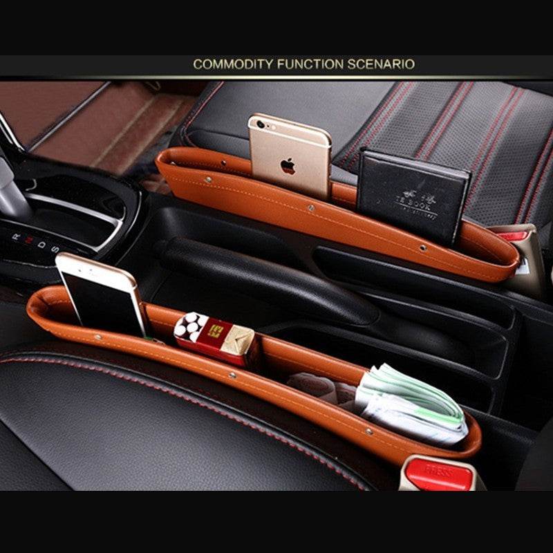 Car Organizer Box Caddy Catcher PU Leather Seat Gap Storage Bag - ProTrendyz