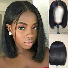 Wig Women Short Human Hair Wigs Bob Brazilian Black Women Remy - ProTrendyz