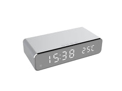 LED Electric Alarm Clock With Wireless Charger Desktop Digital Despertador Thermometer Clock HD Mirror Clock Watch Table Decor - ProTrendyz