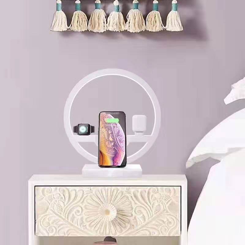 Fast Charging 4 in 1 Bedside Lamp Wireless Charger Bracket - ProTrendyz