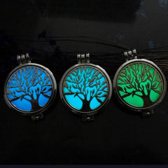 Luminous Life Tree phase box aromatherapy necklace canthe luminous fragrance divergent Necklace manufacturer direct selling - ProTrendyz