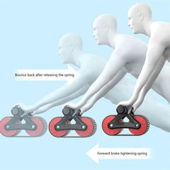 Double Wheel Abdominal Exerciser Women Men Automatic Rebound Ab Wheel Roller Waist Trainer Gym Sports Home Exercise Devices US - ProTrendyz