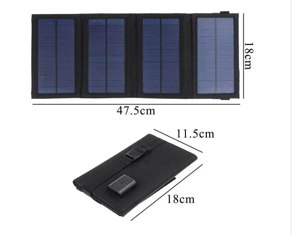 Compact Outdoor 8W folding solar charger Direct charging collapsible solar package Off-road emergency mobile power supply - ProTrendyz