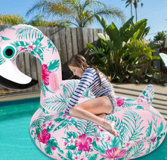 YUYU model inflatable pink flamingo swimming float Tube adult raft model pink flamingo pool float swim ring summer water fun pool toys - ProTrendyz