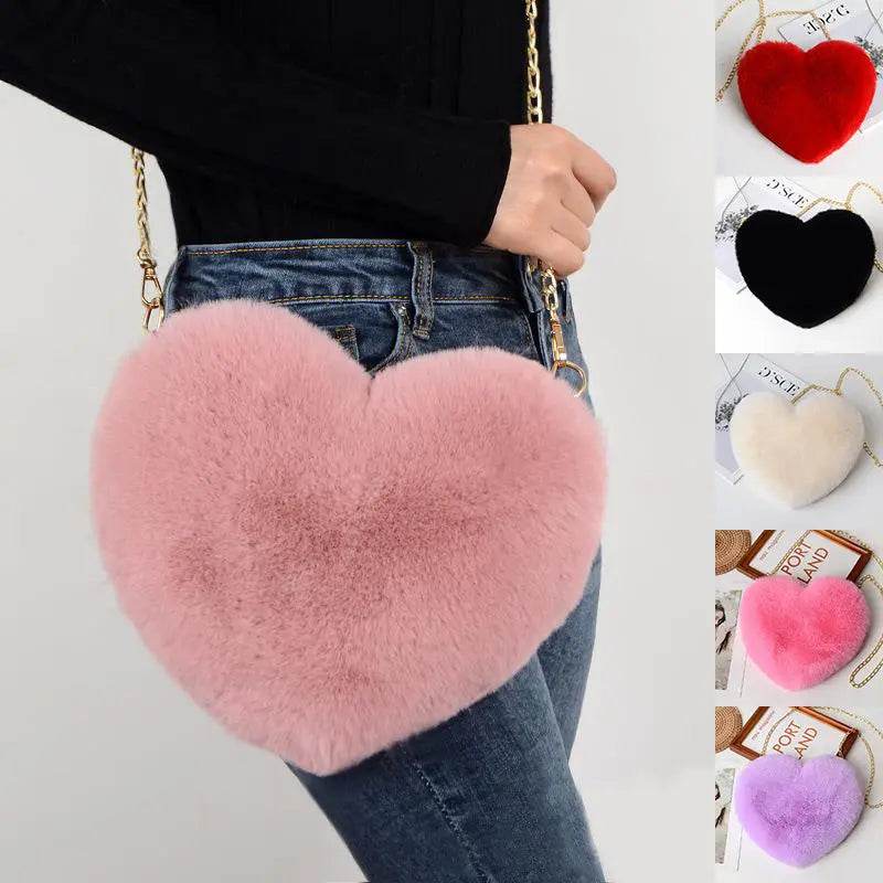 Love Bags For Women Plush Chain Shoulder Bags Valentine's Day Party Bag US - ProTrendyz