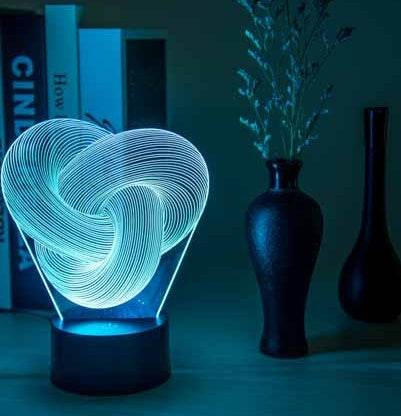 Twist Abstract LED 3D Night Light Touch Colorful Acrylic 3D Table Lamp Decoration Lighting Baby Sleeping Mood Lamp Best Gift - ProTrendyz