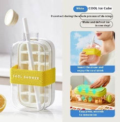 One-Click Molding Cooling Cup,Instant Ice Maker,Zero-Contact Design,Straw Included,Curling Mold,Portable & Stylish Chilled Drink - ProTrendyz