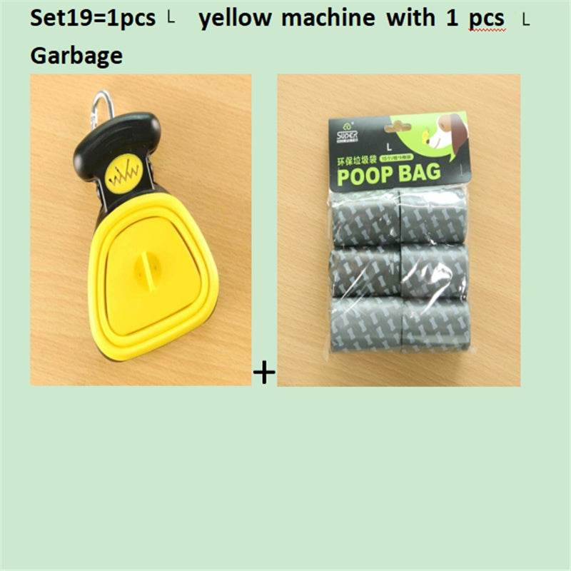 Dog Pet Travel Foldable Pooper Scooper With 1 Roll Decomposable bags Poop Scoop Clean Pick Up Excreta Cleaner Epacket Shipping - ProTrendyz
