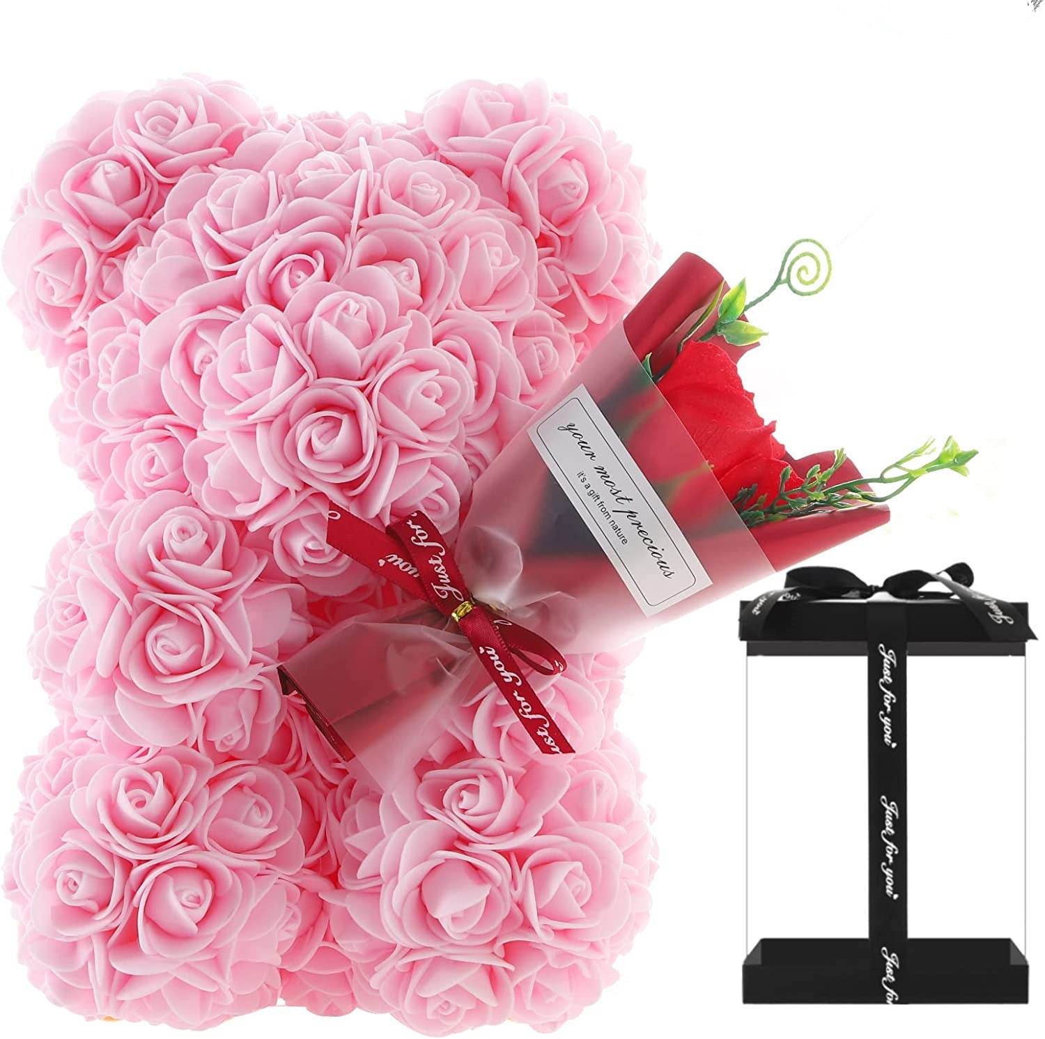 Rose Bear Preserved Fresh Flower Valentine's Day Birthday Gift - ProTrendyz