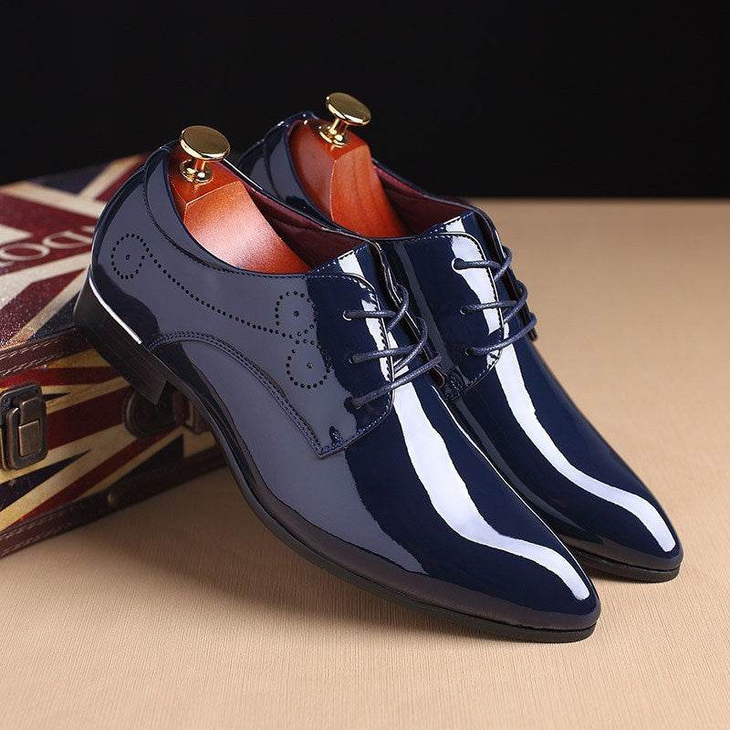Men Leather Shoes Men Business Casual Dress Shoes Business Casual Leather Shoes Slip-on Black Driving Shoe For Men - ProTrendyz
