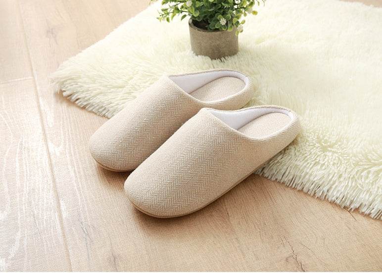 Men's Cotton Black Autumn Season Home Furnishing East Indoor Household Warm Slippers Soft Bottom Good Anti-skid Slippers - ProTrendyz