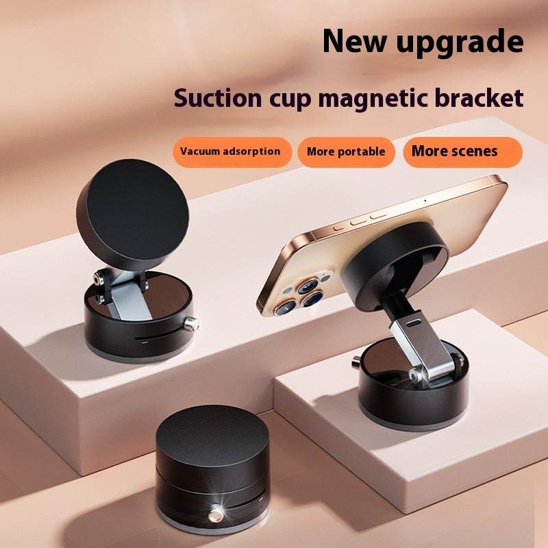 Foldable Magnetic Vacuum Car Phone Holder Foldable Suction Cup With Suction Cup Hands-Free Navigation For Smart Phone - ProTrendyz