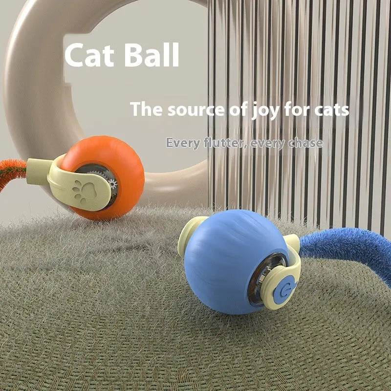 Pet Tug Ball Toy Motion-Activated Interactive Pets Cat Rolling Ball Toy With Bird Chirping Sound Pet Kitten Teaser Game Pet Products - ProTrendyz