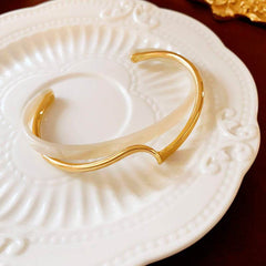 Metal White Shellfish Plate Bracelet For Women Opening Adjustable 2 Layers Design Llight Luxury Female Fashion Jewelry Gifts - ProTrendyz