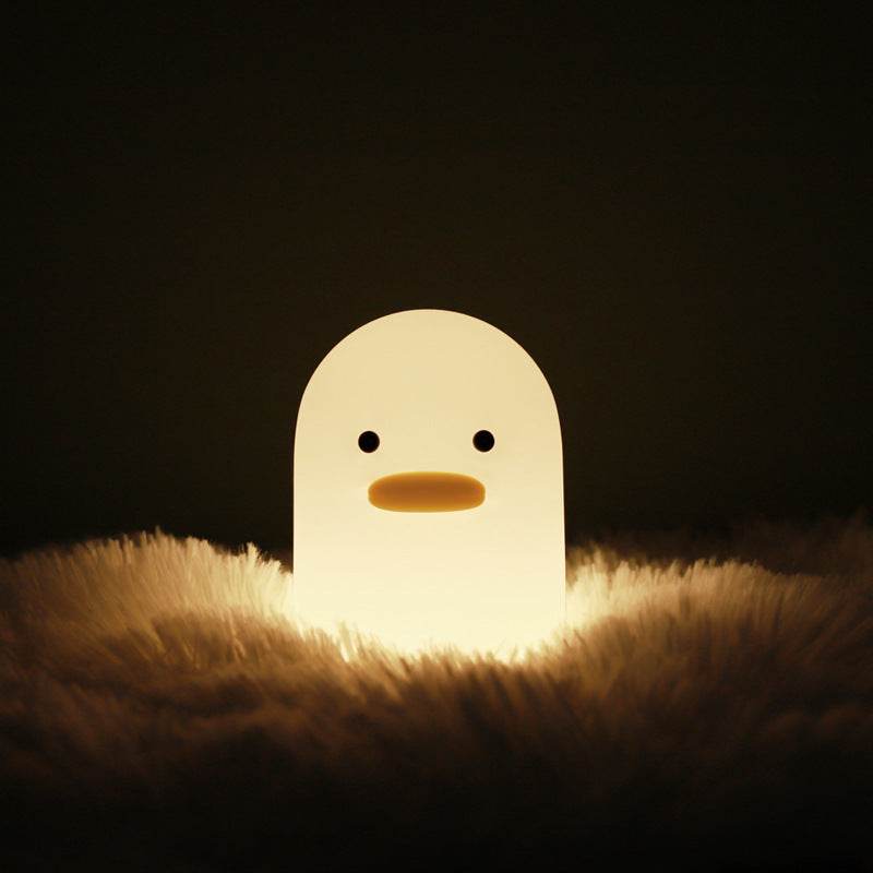 Nordic Cute Lovely Cartoon Dull Duck Led Night Light Silicone USB Charging NightLight Holiday Gifts Kids Room Bedside Bedroom - ProTrendyz
