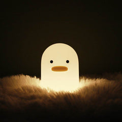 Nordic Cute Lovely Cartoon Dull Duck Led Night Light Silicone USB Charging NightLight Holiday Gifts Kids Room Bedside Bedroom - ProTrendyz