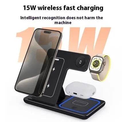 15W 3 In 1 LED Fast Wireless Charging Station - ProTrendyz