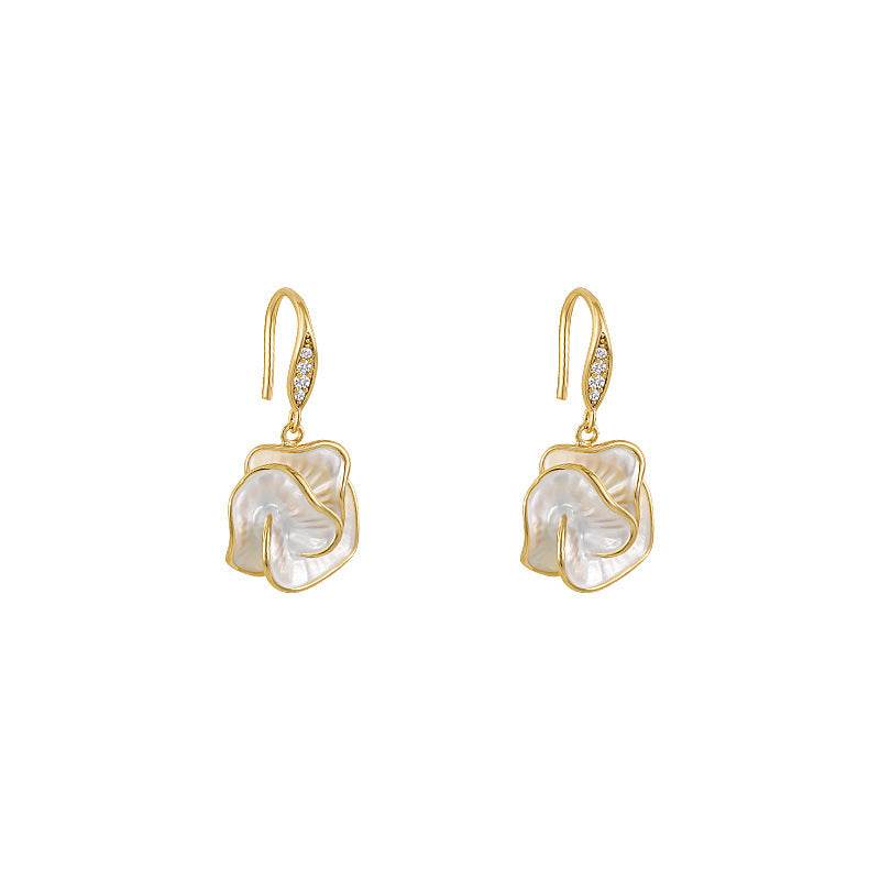 Women's Summer Light Luxury Camellia Flower Earrings - ProTrendyz