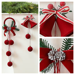 Exquisite Christmas Shop Windows Tree Hanging Decorations Ornaments Festival Party Atmosphere Decoration Props Christmas Bells