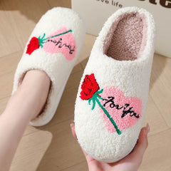 Women's Home Slippers Fashion Plush House Shoes For Valentine's Day - ProTrendyz
