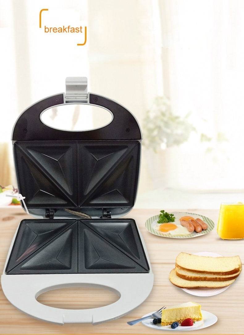 220V white color Double-sided breakfast sandwich machine panini toaster household omelette Fried steak sanwich maker - ProTrendyz