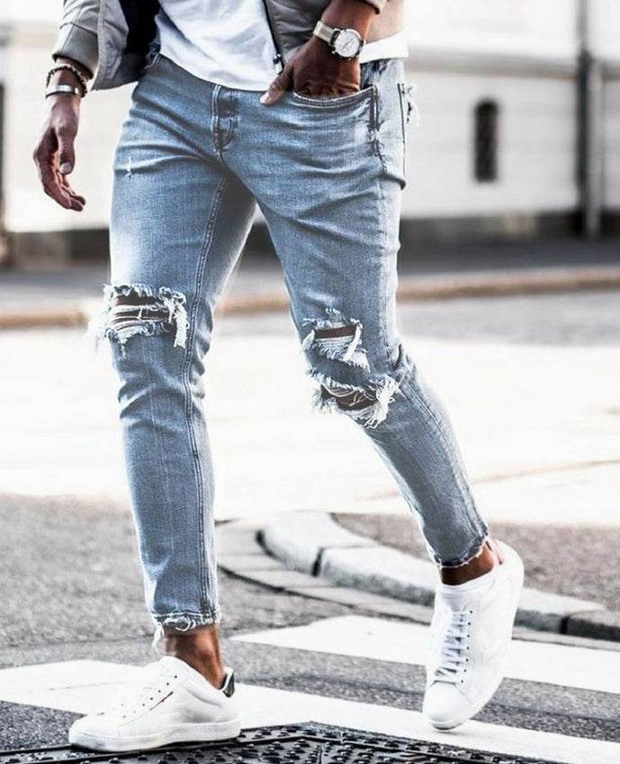 New Ripped Skinny Jeans mens Streetwear - ProTrendyz