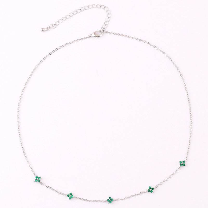 Ins Style Fashion Blue Flower Necklace Vacation Beach Travel Spring Summer Jewelry - ProTrendyz