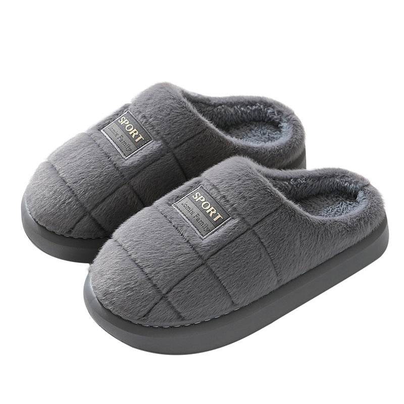 Men's Cotton Winter Household Woolen Thick Bottom And Warm Keeping Slippers - ProTrendyz