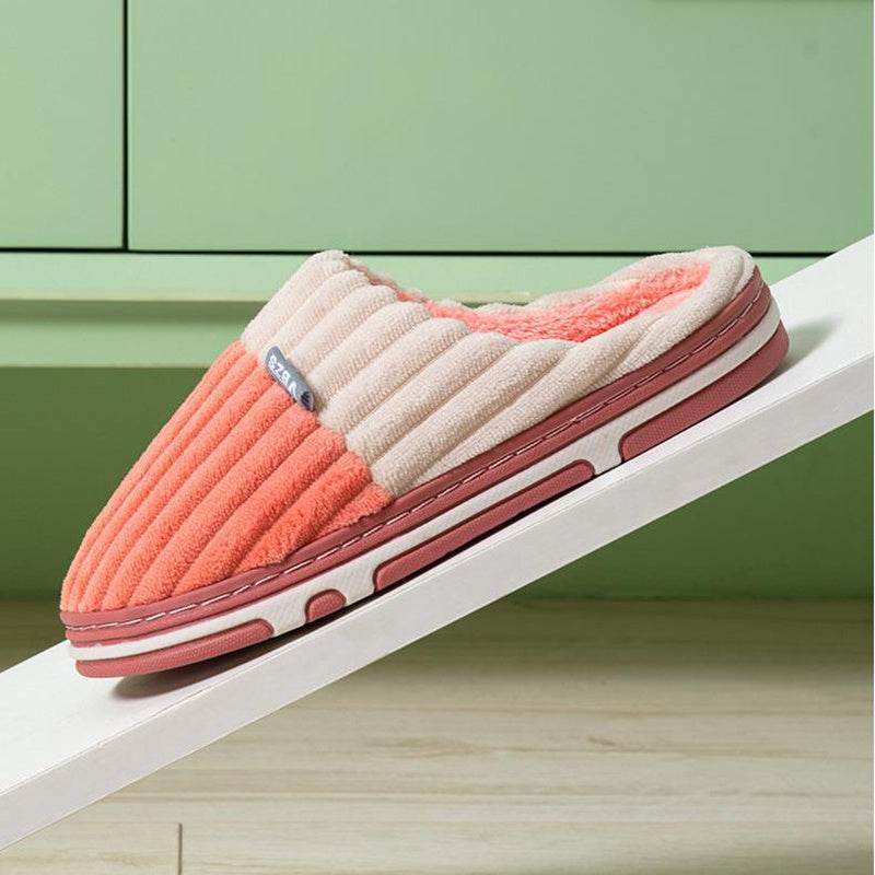 Unisex Winter Slippers Corduroy Shoes Couples Bedroom Slippers Women Men - ProTrendyz
