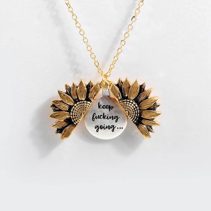 Sunflower Double-layer Lettering Necklace - ProTrendyz