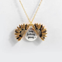 Sunflower Double-layer Lettering Necklace - ProTrendyz