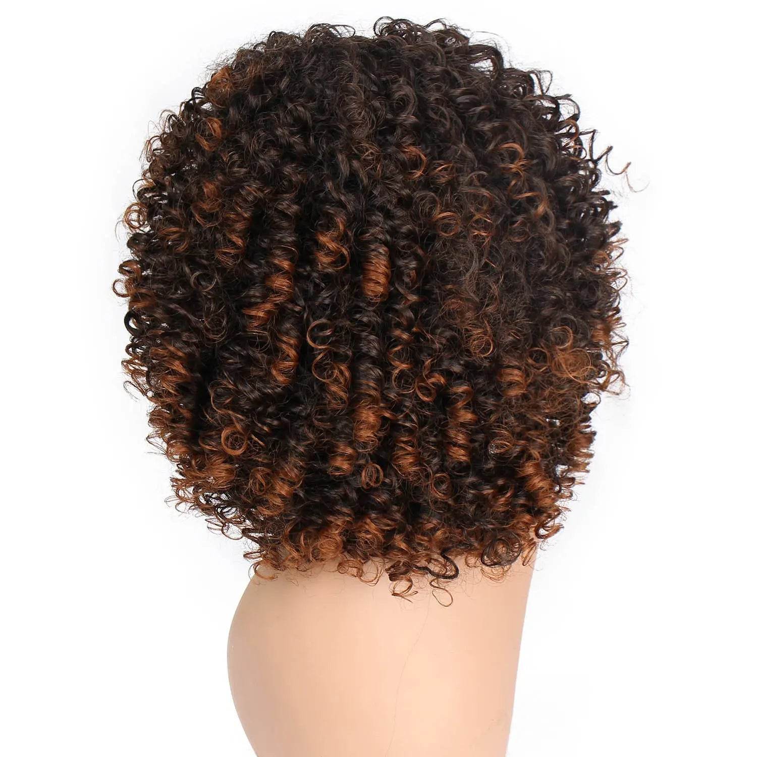 European American Wig Curly Brown - ProTrendyz