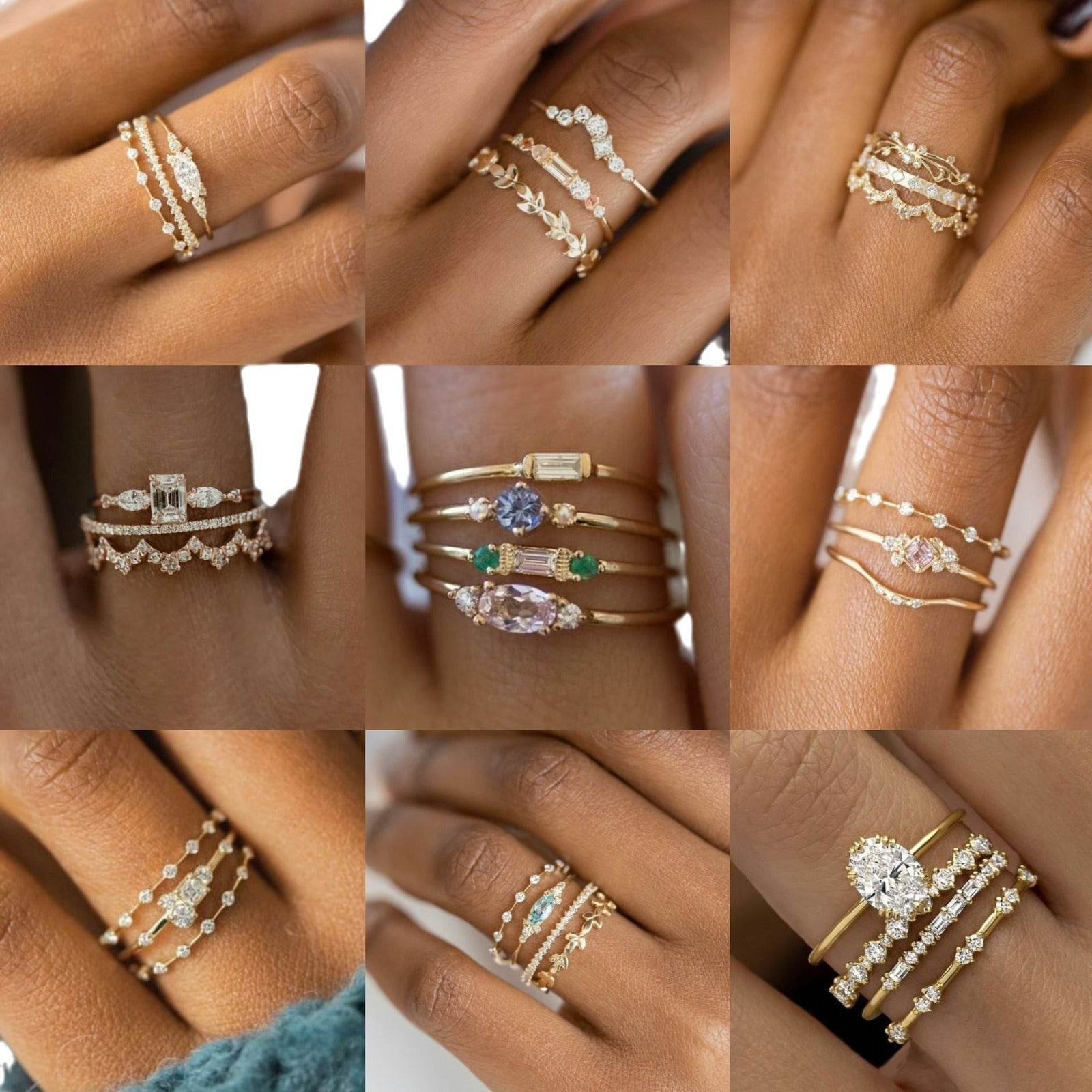 Gold Ring Fashion Ladies Three-piece Set - ProTrendyz