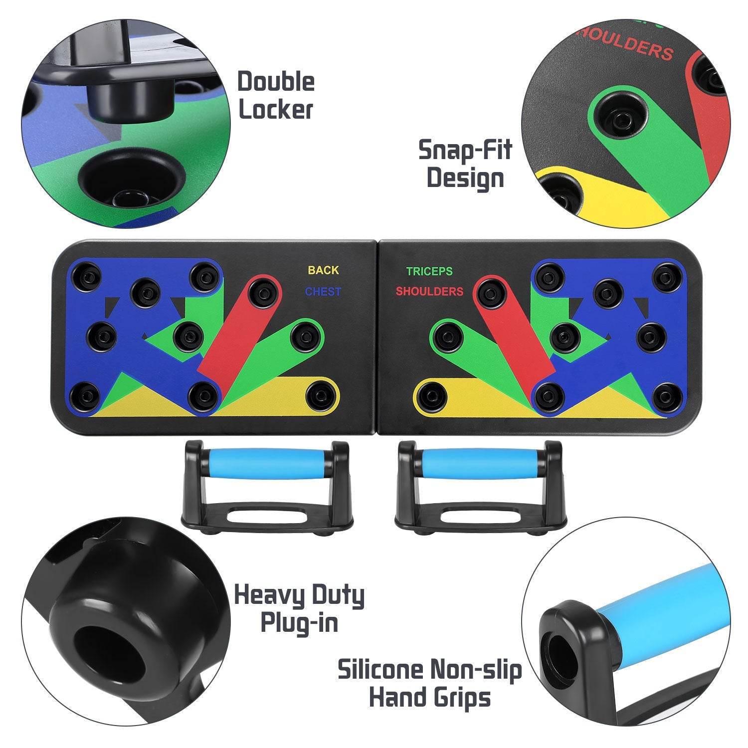 9 in 1 Push Up Rack Training Board ABS abdominal Muscle Trainer - ProTrendyz