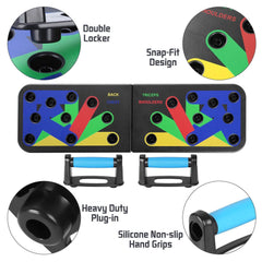 9 in 1 Push Up Rack Training Board ABS abdominal Muscle Trainer - ProTrendyz