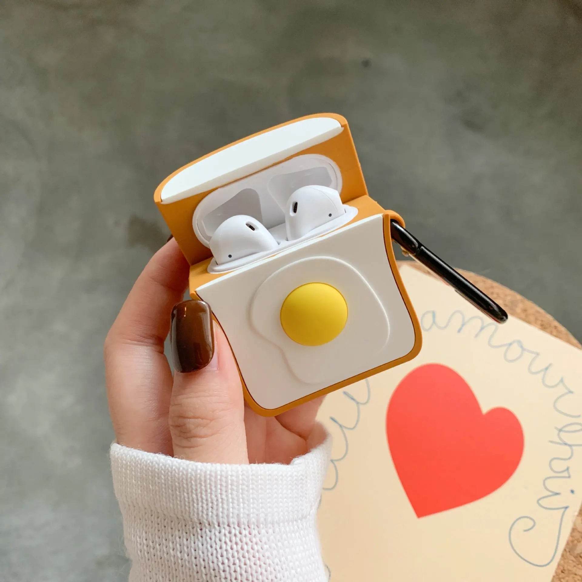 Compatible with Apple, Breakfast Egg Toast Airpod Case - ProTrendyz