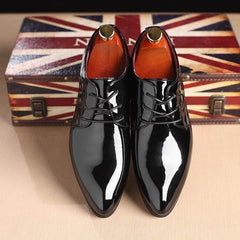 Men Leather Shoes Men Business Casual Dress Shoes Business Casual Leather Shoes Slip-on Black Driving Shoe For Men - ProTrendyz